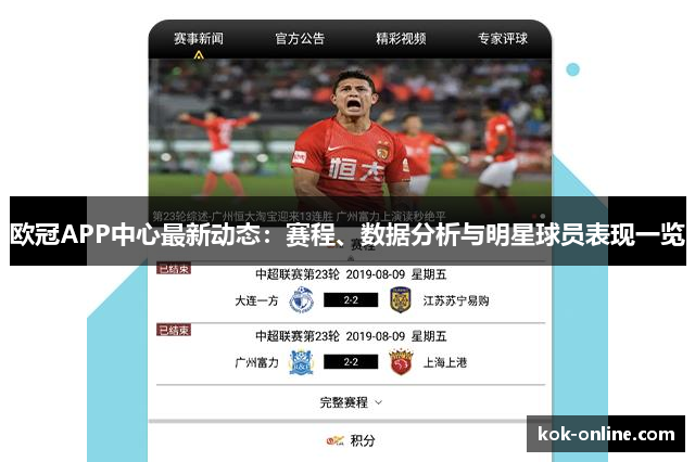 欧冠APP中心最新动态：赛程、数据分析与明星球员表现一览